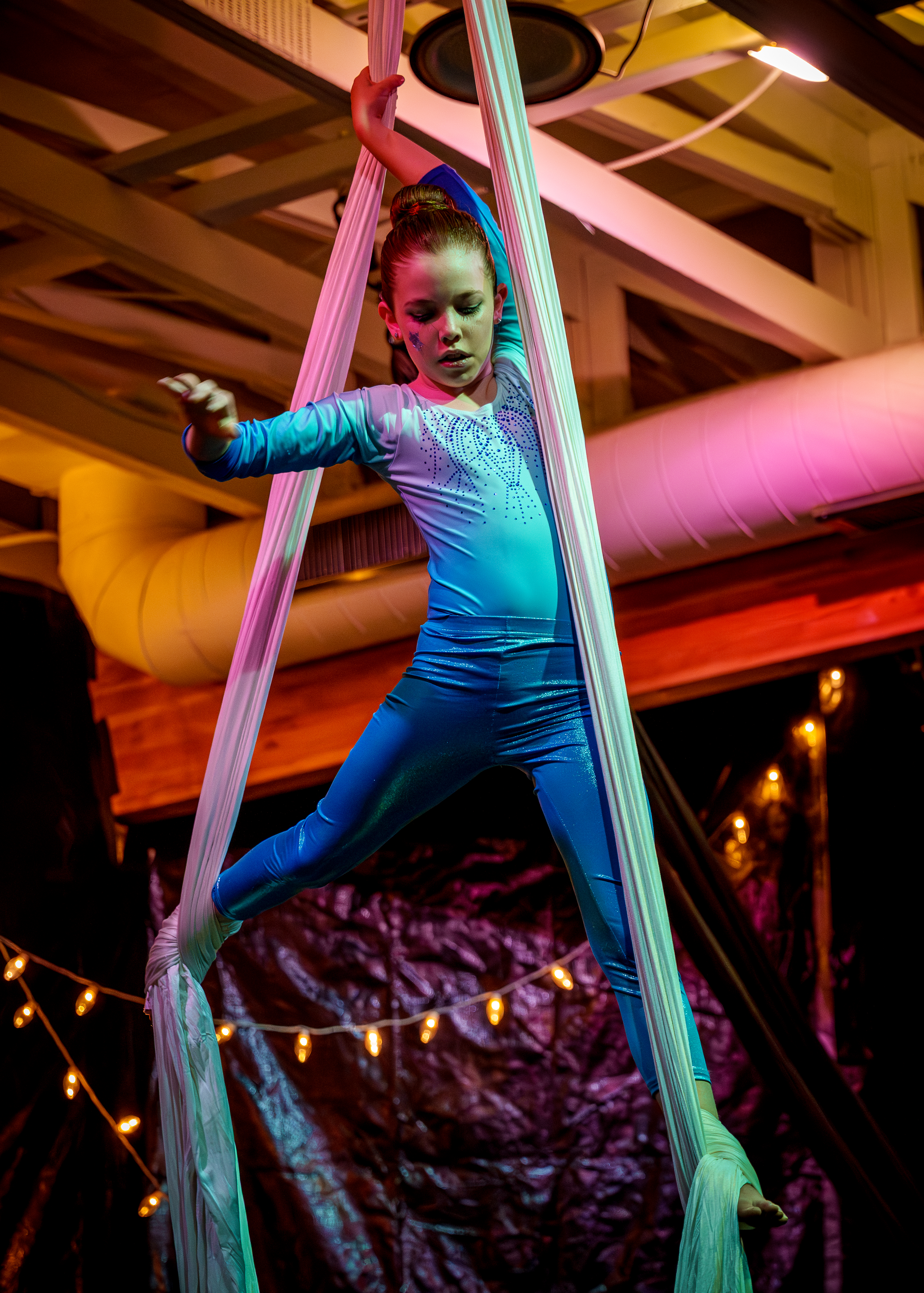 Elemental 5 aerial silks student training